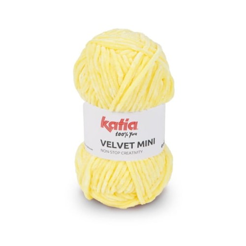 Włóczka Katia Velvet MINI 201 pastelowy żółty dolphin, szenilowa, na zabawki, amigurumi, pluszowa, misiowata, miziata, puszysta, futerkowa, Himalaya delfin, poliester, poliestrowa, z włoskami
