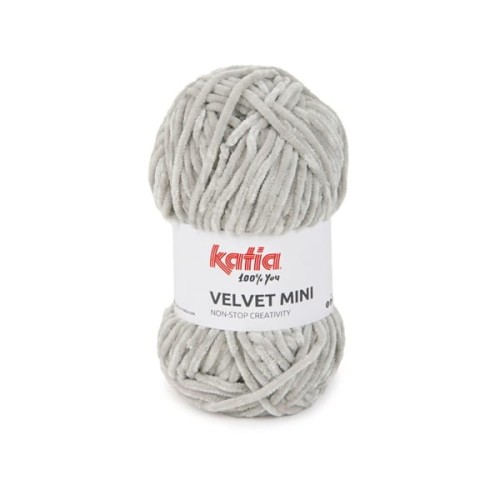 Włóczka Katia Velvet MINI 209 średni szary dolphin, szenilowa, na zabawki, amigurumi, pluszowa, misiowata, miziata, puszysta, futerkowa, Himalaya delfin, poliester, poliestrowa, z włoskami