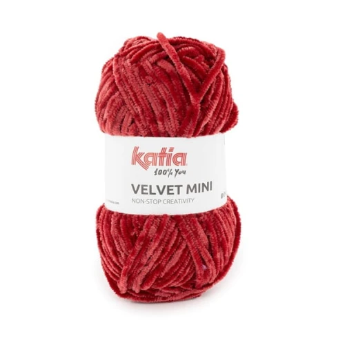 Włóczka Katia Velvet MINI 225 bordowy dolphin, szenilowa, na zabawki, amigurumi, pluszowa, misiowata, miziata, puszysta, futerkowa, Himalaya delfin, poliester, poliestrowa, z włoskami
