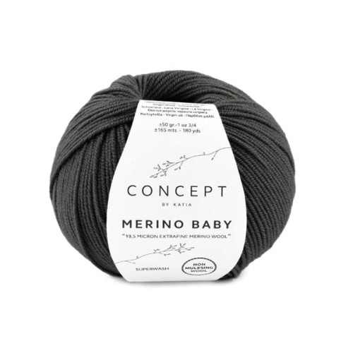 Włóczka Katia Concept Merino Baby, 162 ciemnoszary