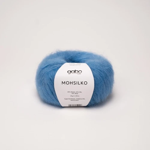 Włóczka GABO WOOL MOHSILKO 4444 himalajski błekit, moher, jedwab, merino