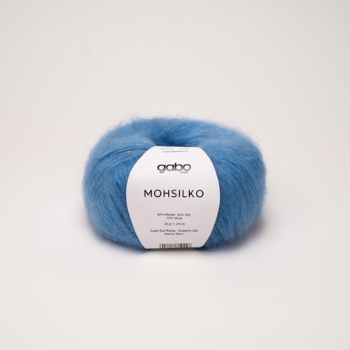 Włóczka GABO WOOL MOHSILKO 4444 himalajski błękit