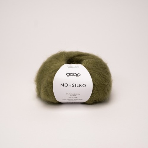 Włóczka GABO WOOL MOHSILKO 4612 oliwkowa zieleń