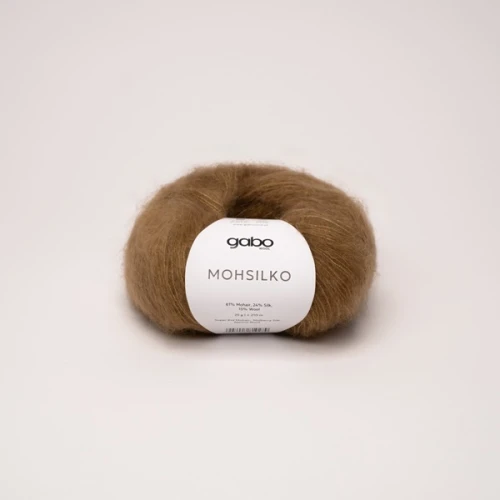 Włóczka GABO WOOL MOHSILKO 4134 jasny brąz, moher, jedwab, merino