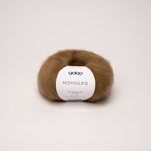 Włóczka GABO WOOL MOHSILKO 4134 jasny brąz