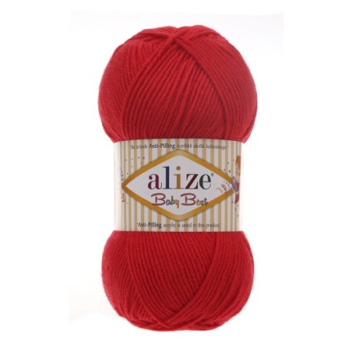 Włóczka Alize Baby Best 56 czerwony