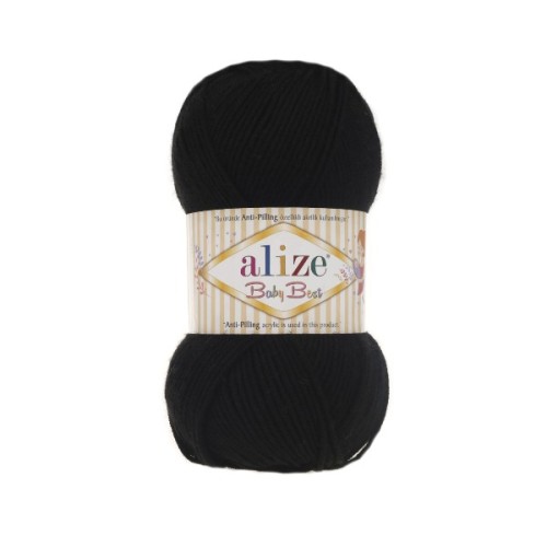 Włóczka Alize Baby Best 60 czarny