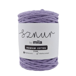 Sznurek 3 mm PREMIUM COTTON, 100m PC68 lawenda
