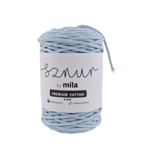 Sznurek 3 mm PREMIUM COTTON, 100m PC60 aqua blue
