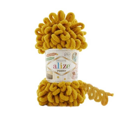 Włóczka Alize Puffy 02 musztarda
