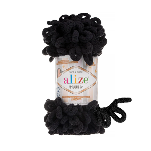 Włóczka Alize Puffy 60 czarny