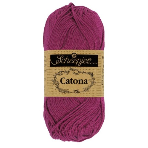 Włóczka Scheepjes Catona 128 purpurowy