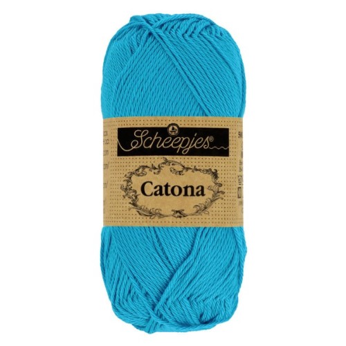 Włóczka Scheepjes Catona 146 żywy niebieski