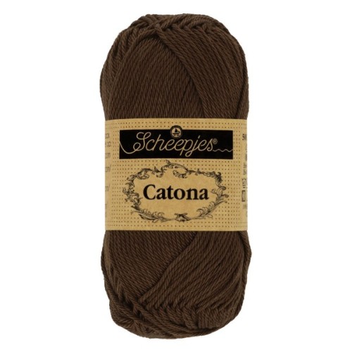 Włóczka Scheepjes Catona 162 ciemny brąz