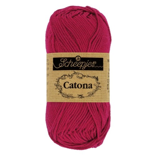 Włóczka Scheepjes Catona 192 ciemna czerwień