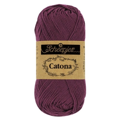 Włóczka Scheepjes Catona 394 zgaszony purpurowy