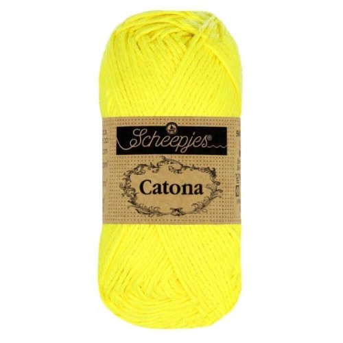 Włóczka Scheepjes Catona 601 żółty neon