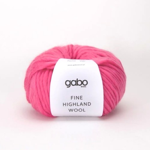 Włóczka GABO WOOL Fine Highland Wool 2007 candy róż, wełna peruwiańska, niedoprzęd, czesanka