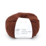 Włóczka GABO WOOL Fine Highland Wool 2729 rdzawy brąz