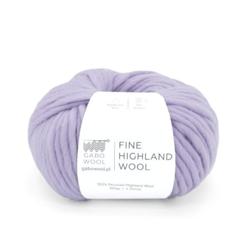 Włóczka GABO WOOL Fine Highland Wool 2741 jasna lila, wełna peruwiańska, niedoprzęd, czesanka