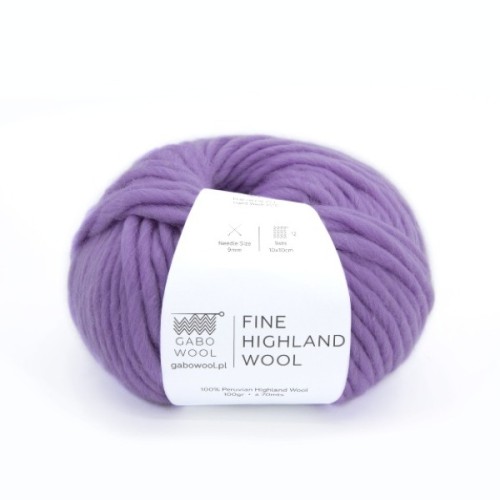 Włóczka GABO WOOL Fine Highland Wool 2818 lawenda