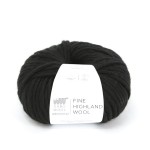 Włóczka GABO WOOL Fine Highland Wool 500 czarny