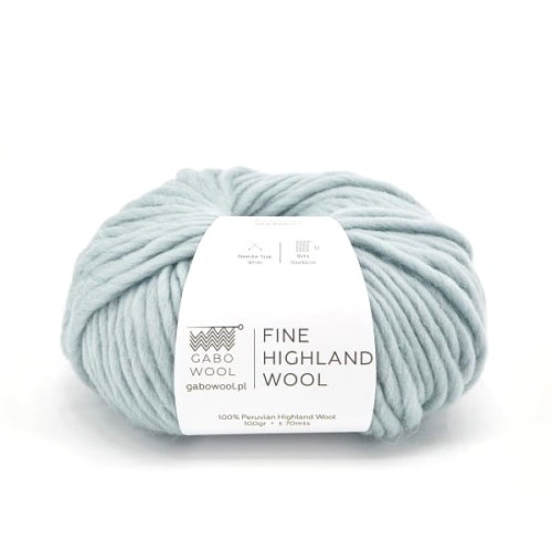 Włóczka GABO WOOL Fine Highland Wool AZ8726 akwamaryna