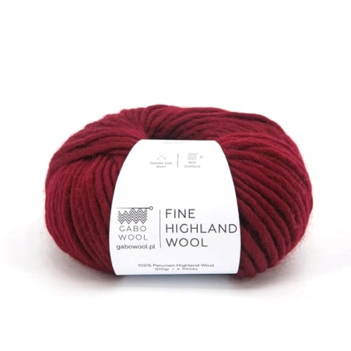 Włóczka GABO WOOL Fine Highland Wool RJ2015, wełna peruwiańska, niedoprzęd, czesanka