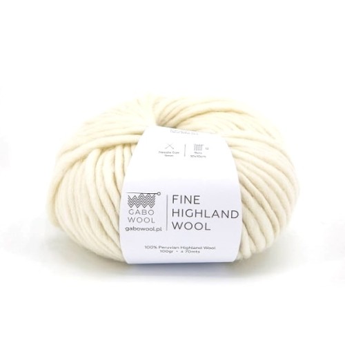 Włóczka GABO WOOL Fine Highland Wool 100 naturalny