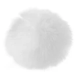 Pompon z gumką, śr. 11 cm, 01 biały