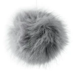 Pompon z gumką, śr. 11 cm, 05 szary