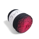 Sznurek poliestrowy OMBRE 3 mm, 300m OM03 malinowy/czarny
