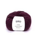 Włóczka GABO WOOL Fine Highland Wool 2910 burgund