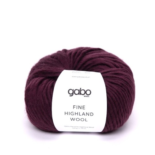 Włóczka GABO WOOL Fine Highland Wool 2910 burgund