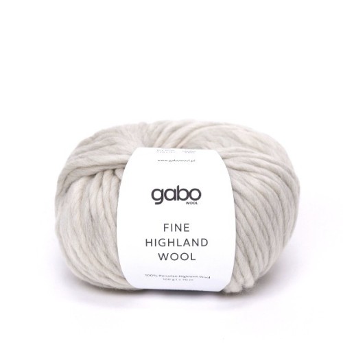 Włóczka GABO WOOL Fine Highland Wool 2126 jasny szary melanż