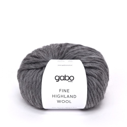 Włóczka GABO WOOL Fine Highland Wool 2143 szary melanż