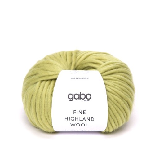 Włóczka GABO WOOL Fine Highland Wool 2477 zielona herbata