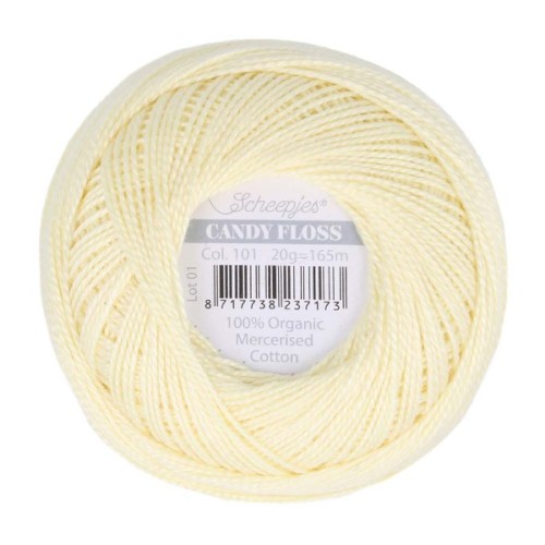 Kordonek Candy Floss 20g, 101 kremowy