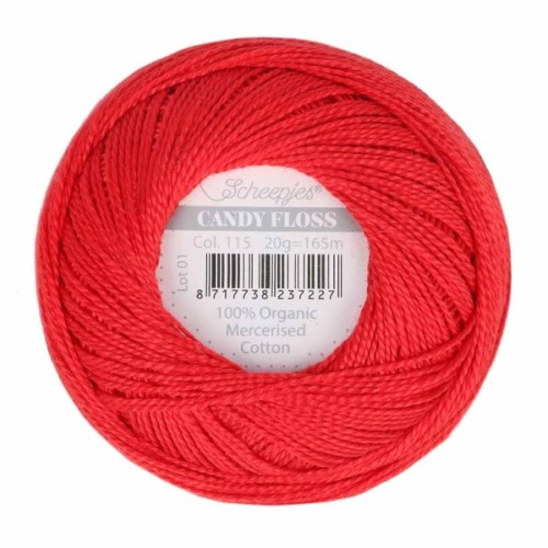 Kordonek Candy Floss 20g, 115 czerwony