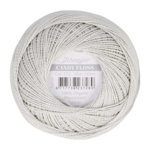 Kordonek Candy Floss 20g, 172 srebrny szary