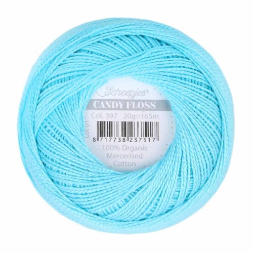 Kordonek Candy Floss 20g, 397 cyjan