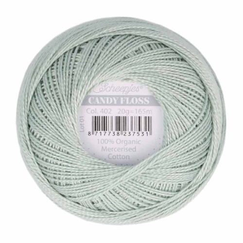Kordonek Candy Floss 20g, 402 szaro zielony