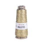 Nić metalizowana Yarn Art Paillettes z cekinami 8002 złoty