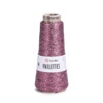 Nić metalizowana Yarn Art Paillettes z cekinami 8004 różowy