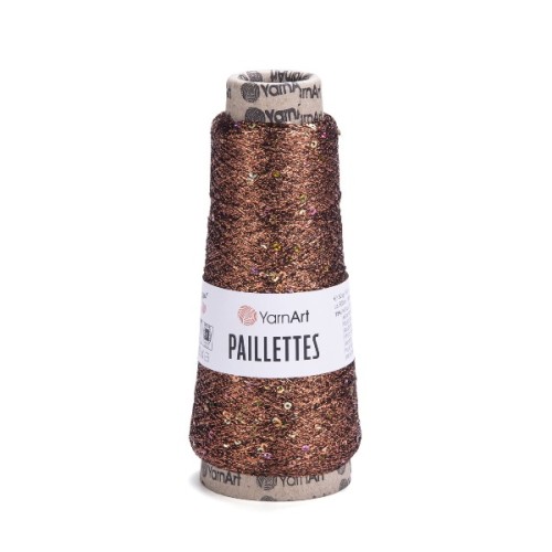Nić metalizowana Yarn Art Paillettes z cekinami 8005 miedziany