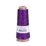 Nić metalizowana Yarn Art Paillettes z cekinami 8009 fioletowy