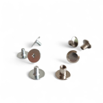 Nity wkręcane, komplet 4 szt, 9x8 nikiel