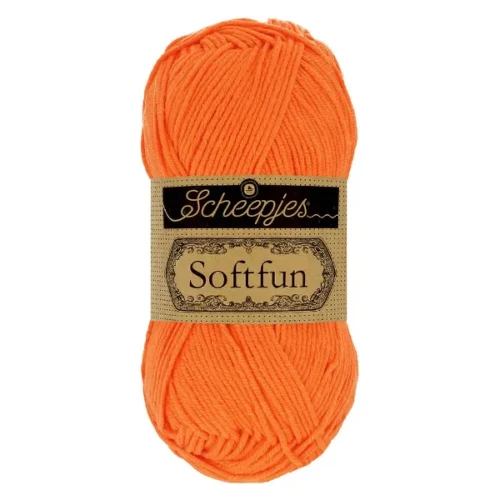 Włóczka Scheepjes Softfun 2427 ostry pomarańczowy