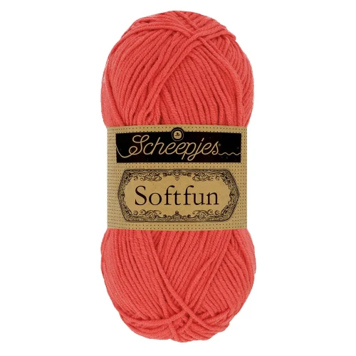 Włóczka Scheepjes Softfun 2449 koralowa czerwień
