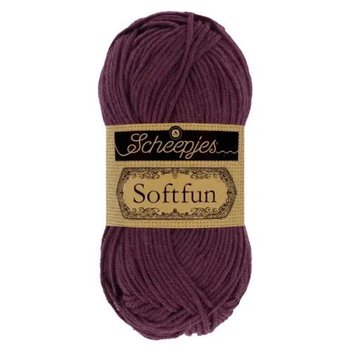 Włóczka Scheepjes Softfun 2493 śliwka